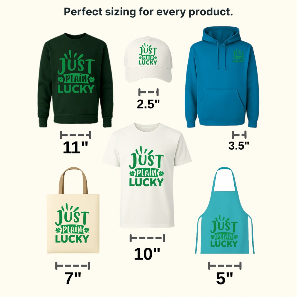 Just Plain Luky St. Patrick's Day Design - DTF heat transfer - transferlegend