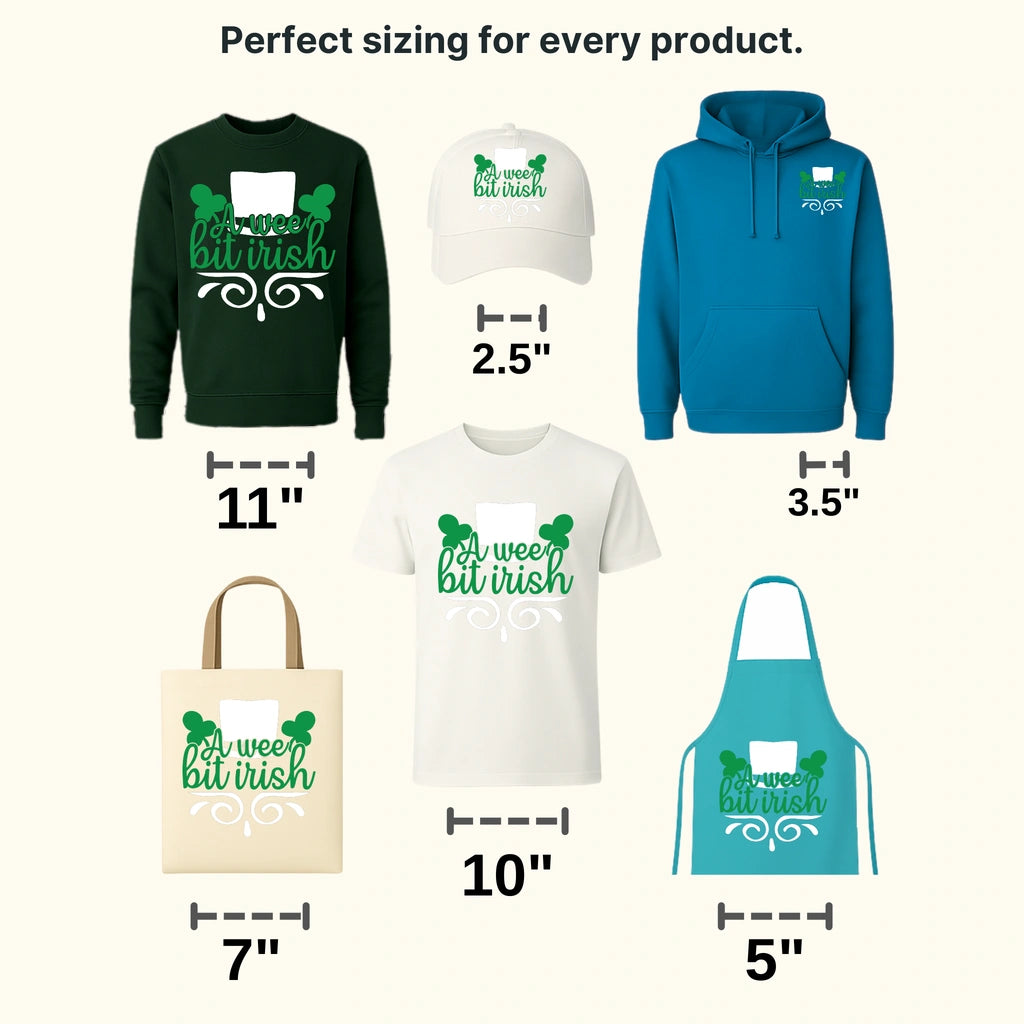 A Wee Bit Irish St. Patrick's Day Design - DTF heat transfer - transferlegend