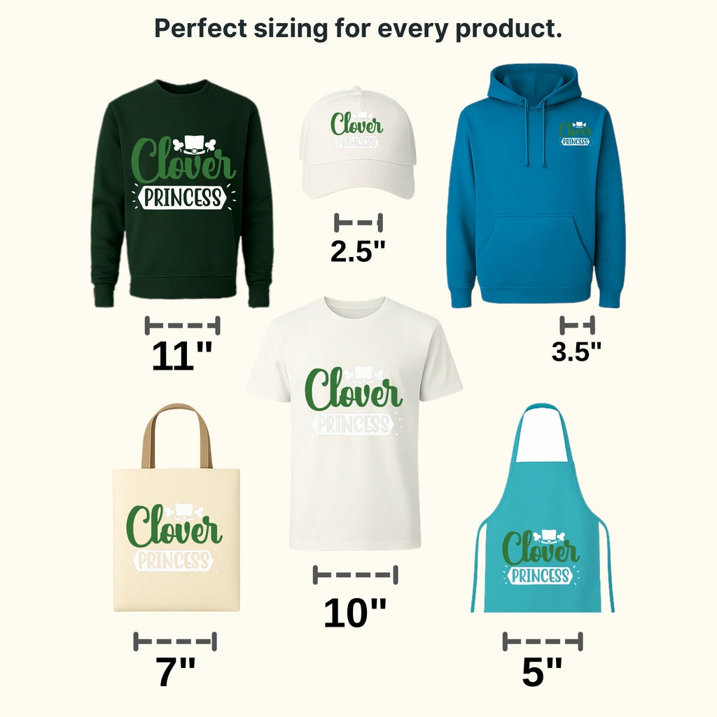 Clover Princess St. Patrick's Day Design - DTF heat transfer - transferlegend