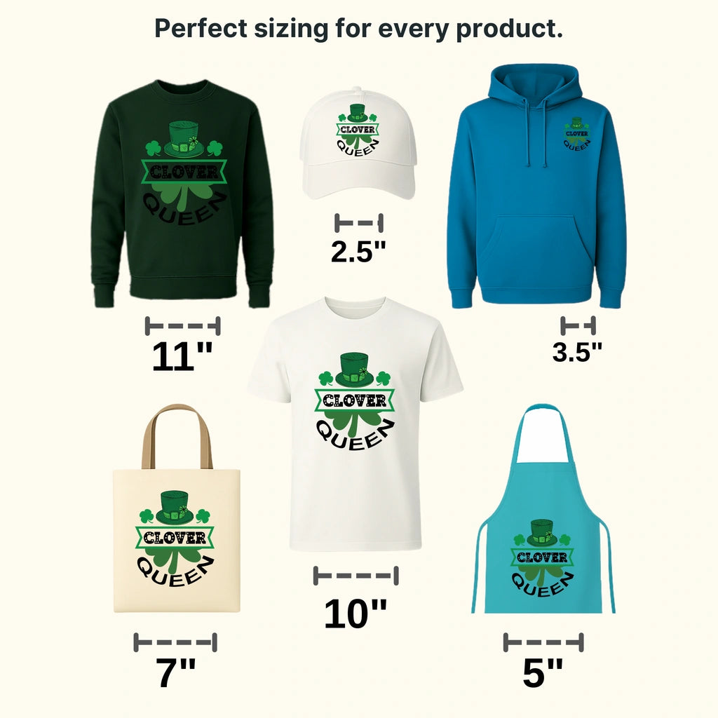 Clover Queen St. Patrick's Day Design - DTF heat transfer - transferlegend