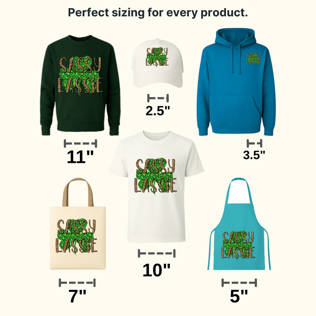 Sassy Lassie St. Patrick's Day Design - DTF heat transfer - transferlegend