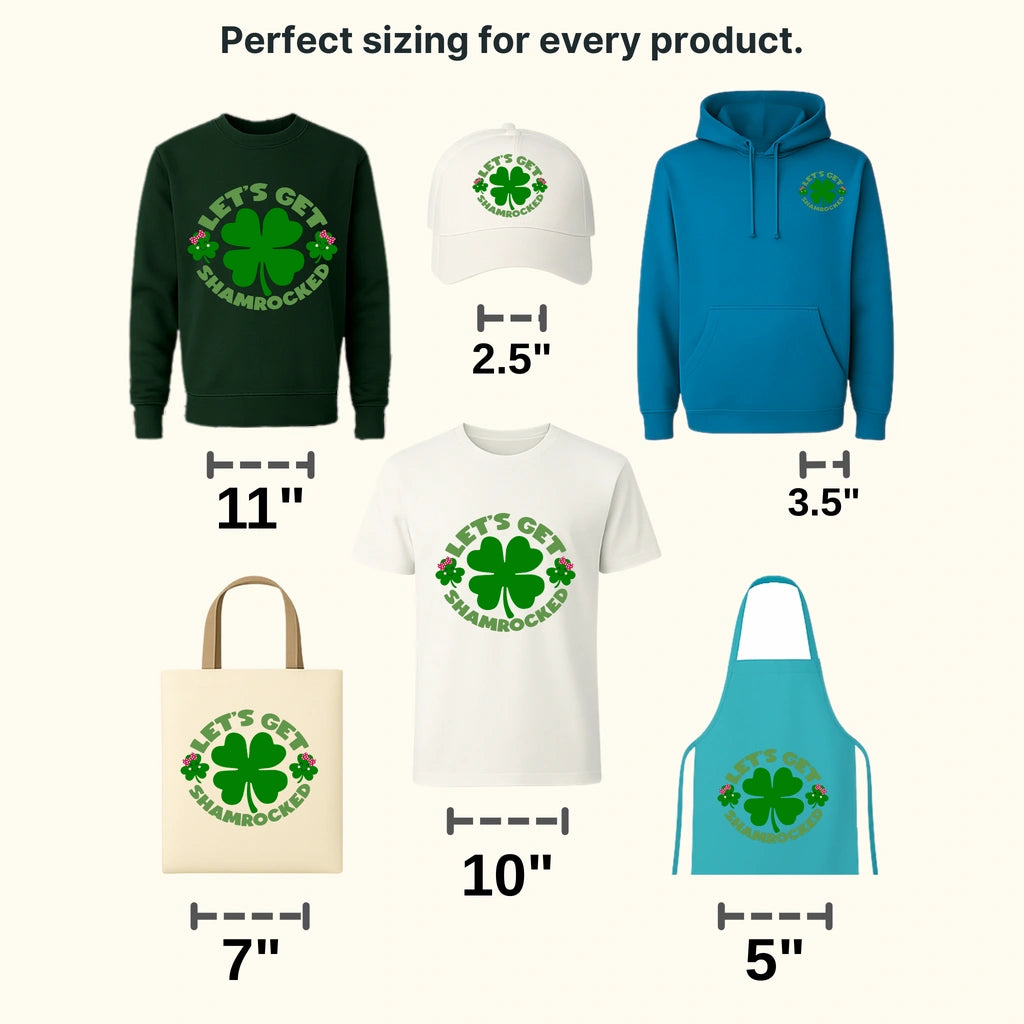 Let's Get Shamrocked St. Patrick's Day Design - DTF heat transfer - transferlegend