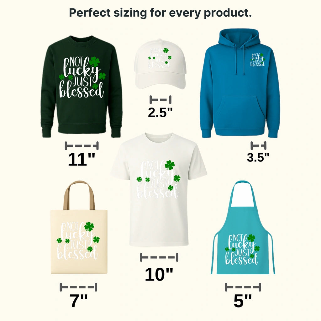 Not Lucky Just Blessed St. Patrick's Day Design - DTF heat transfer - transferlegend