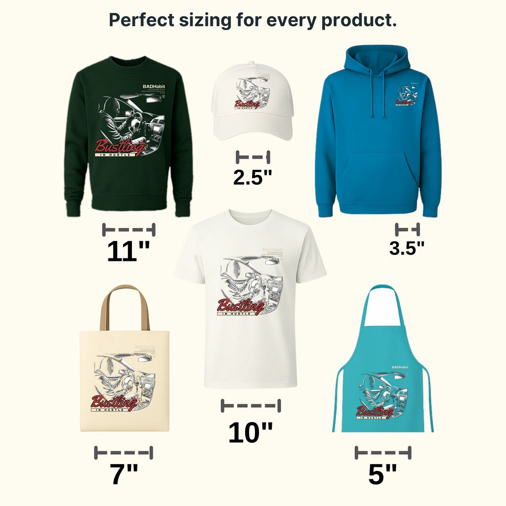 Bustling In Hustle Streetwear Design - DTF Heat Transfer - transferlegend