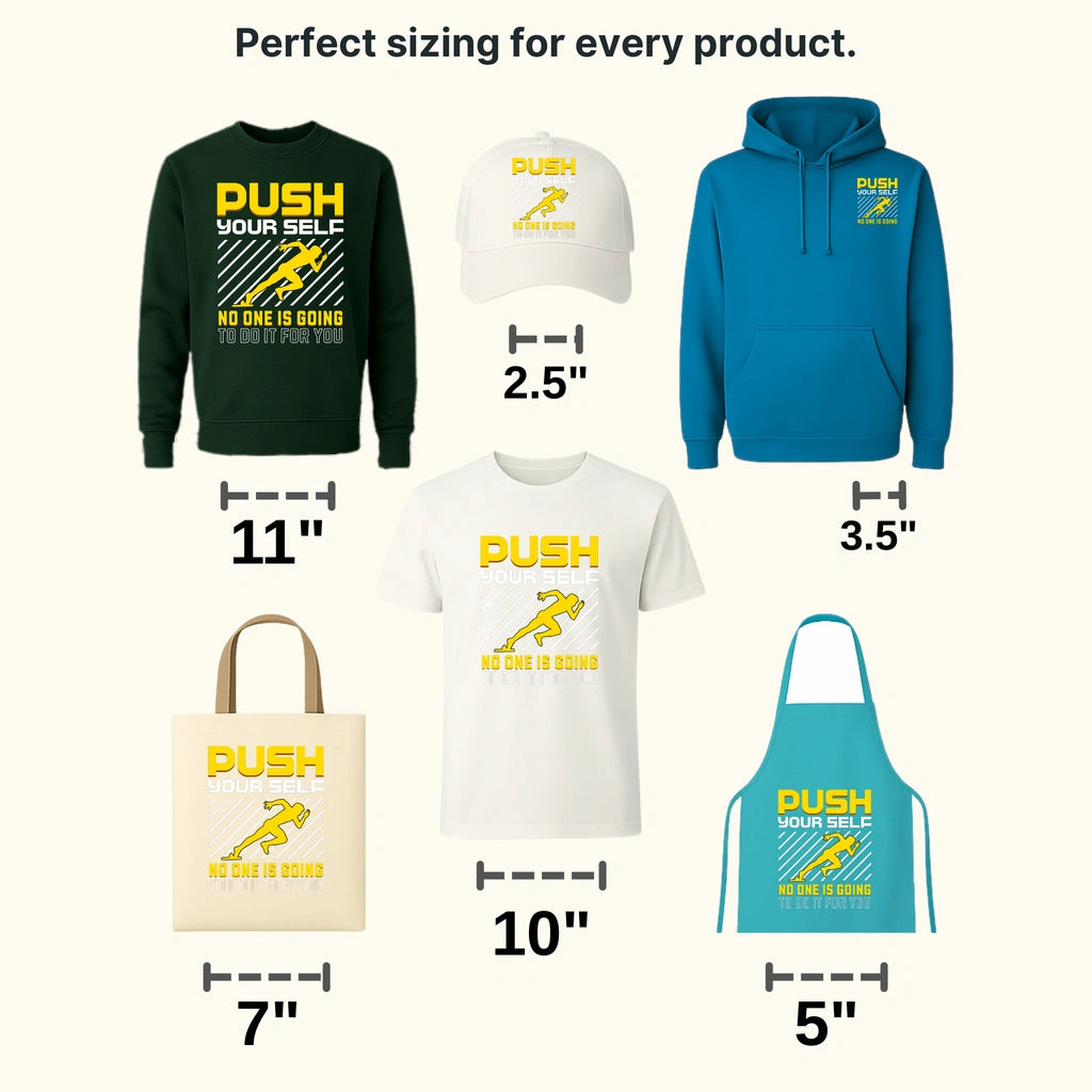 Push Your Self Streetwear Design - DTF Heat Transfer - transferlegend