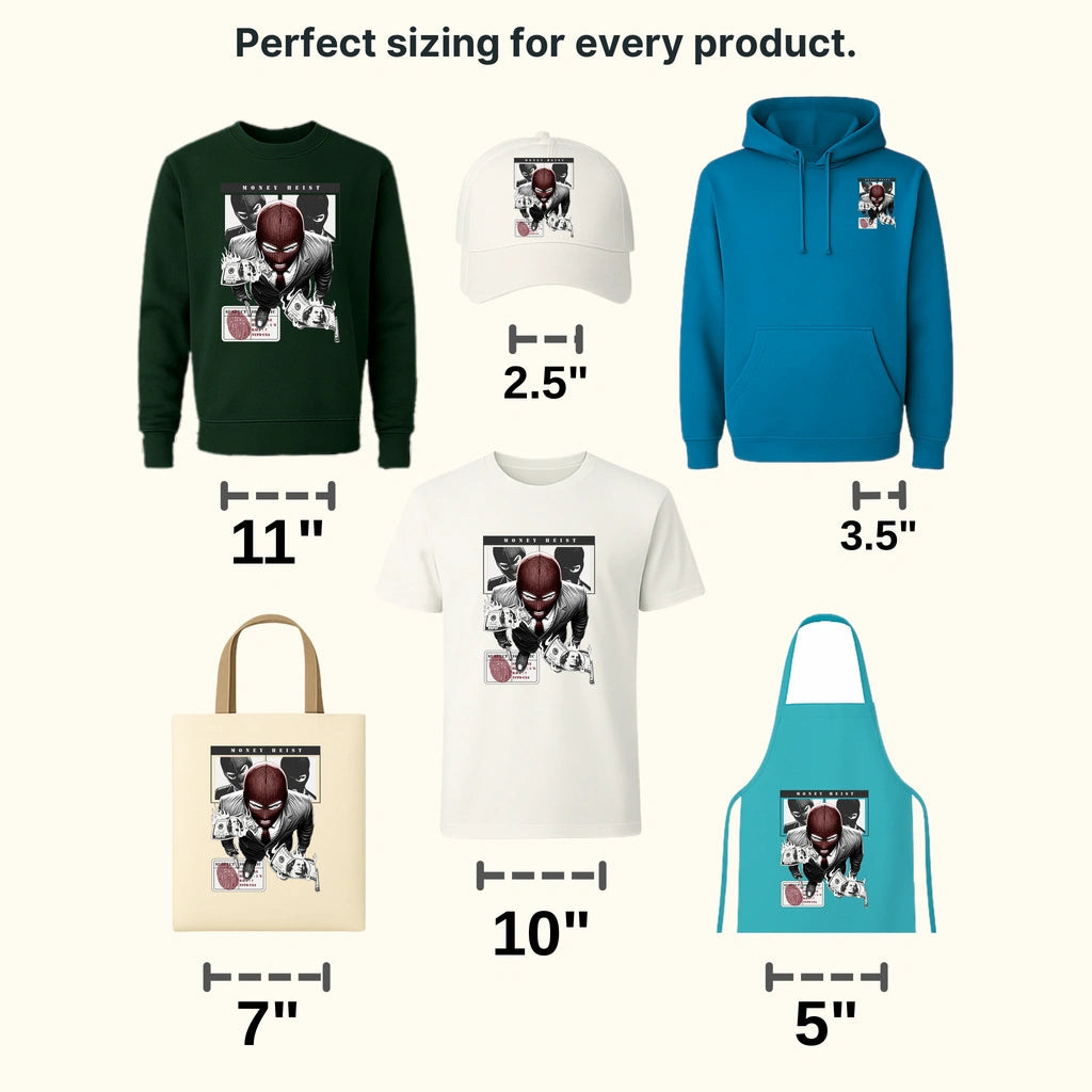 Money Heist Streetwear Design - DTF Heat Transfer - transferlegend
