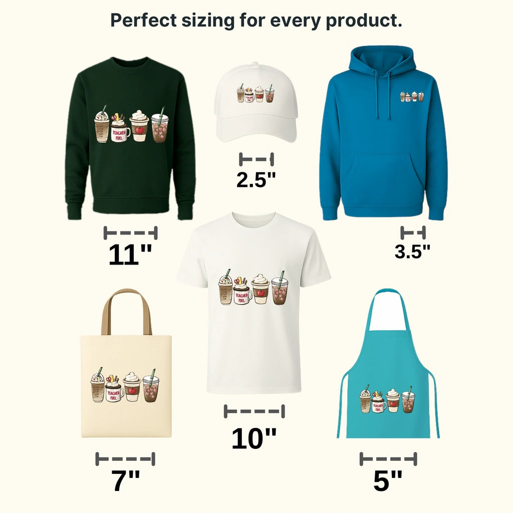 Teacher Fuel Coffee Design - DTF heat transfer - transferlegend