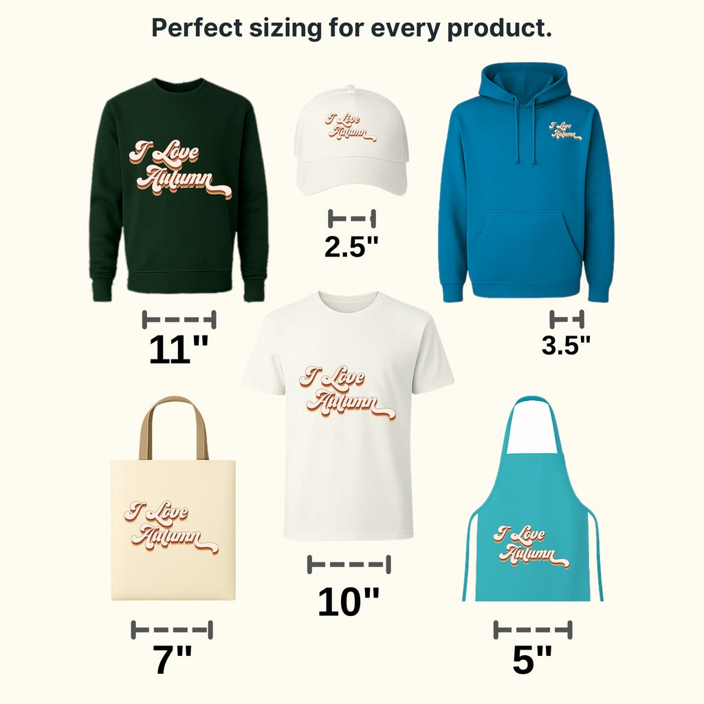 I Love Autumn Design - DTF heat transfer - transferlegend