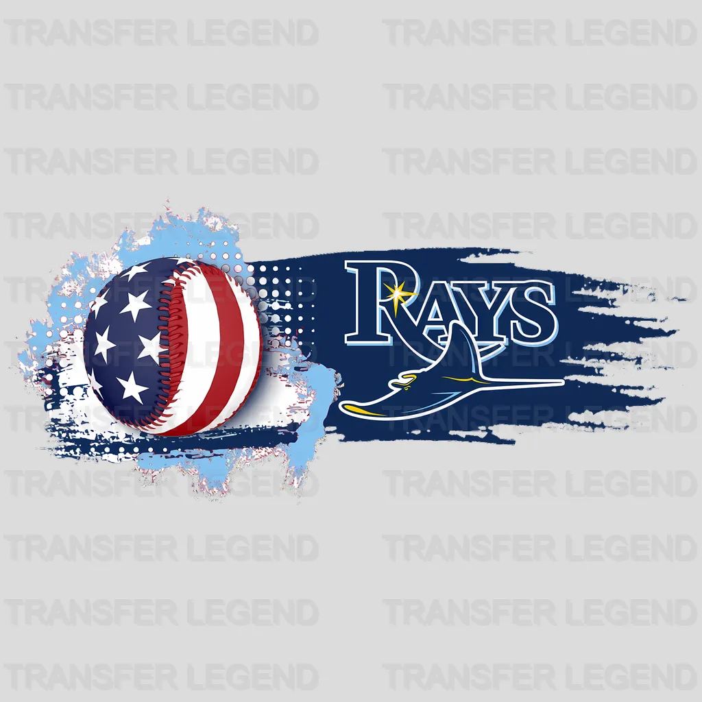 Tampa Bay Rays MLB Neon Light Bar Sign Style - DTF Iron On Transfer