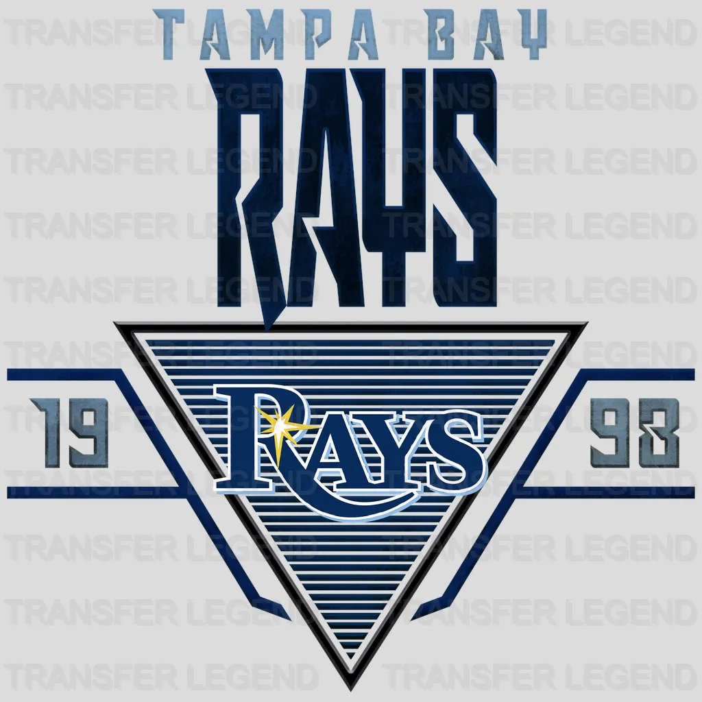 Tampa Bay Rays MLB Vintage Typography Logo - DTF Iron On Transfer