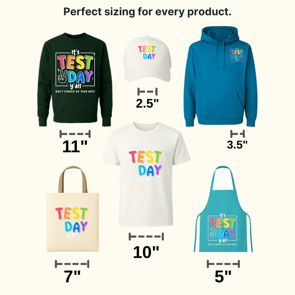 Don't Stress Do Your Best Test Day Design - DTF Heat Transfer - transferlegend