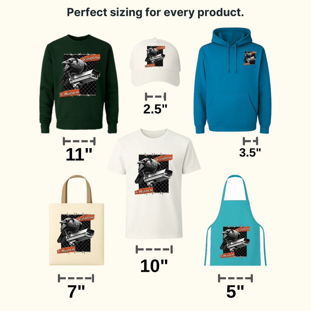 Disruption & Mayhem Streetwear Design - DTF Heat Transfer - transferlegend