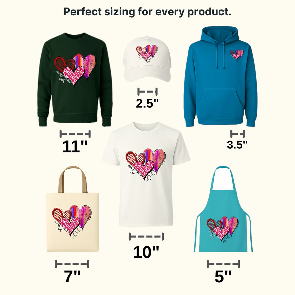 Love Hearts Valentine's Day Design - DTF heat transfer - transferlegend