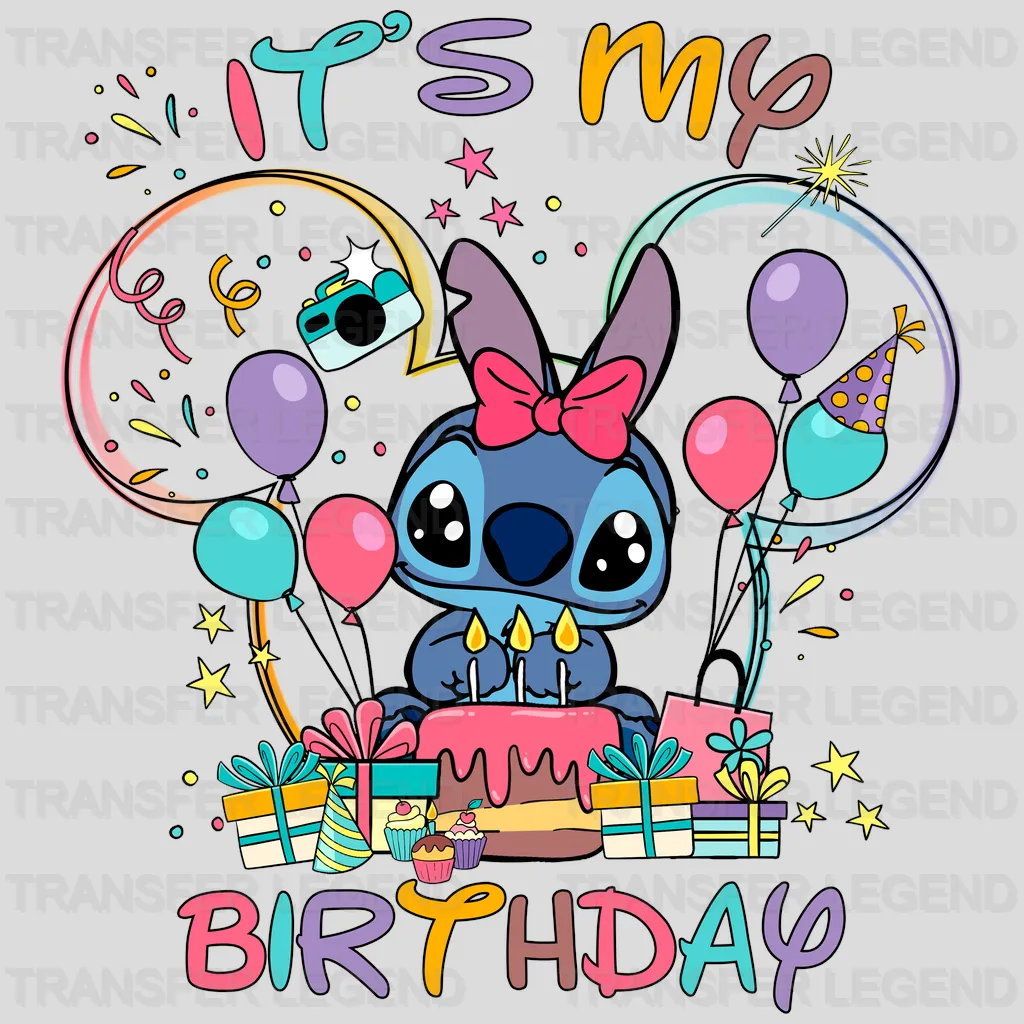 It's My Birthday Stitch 2 Disney Designs - DTF Heat Transfers