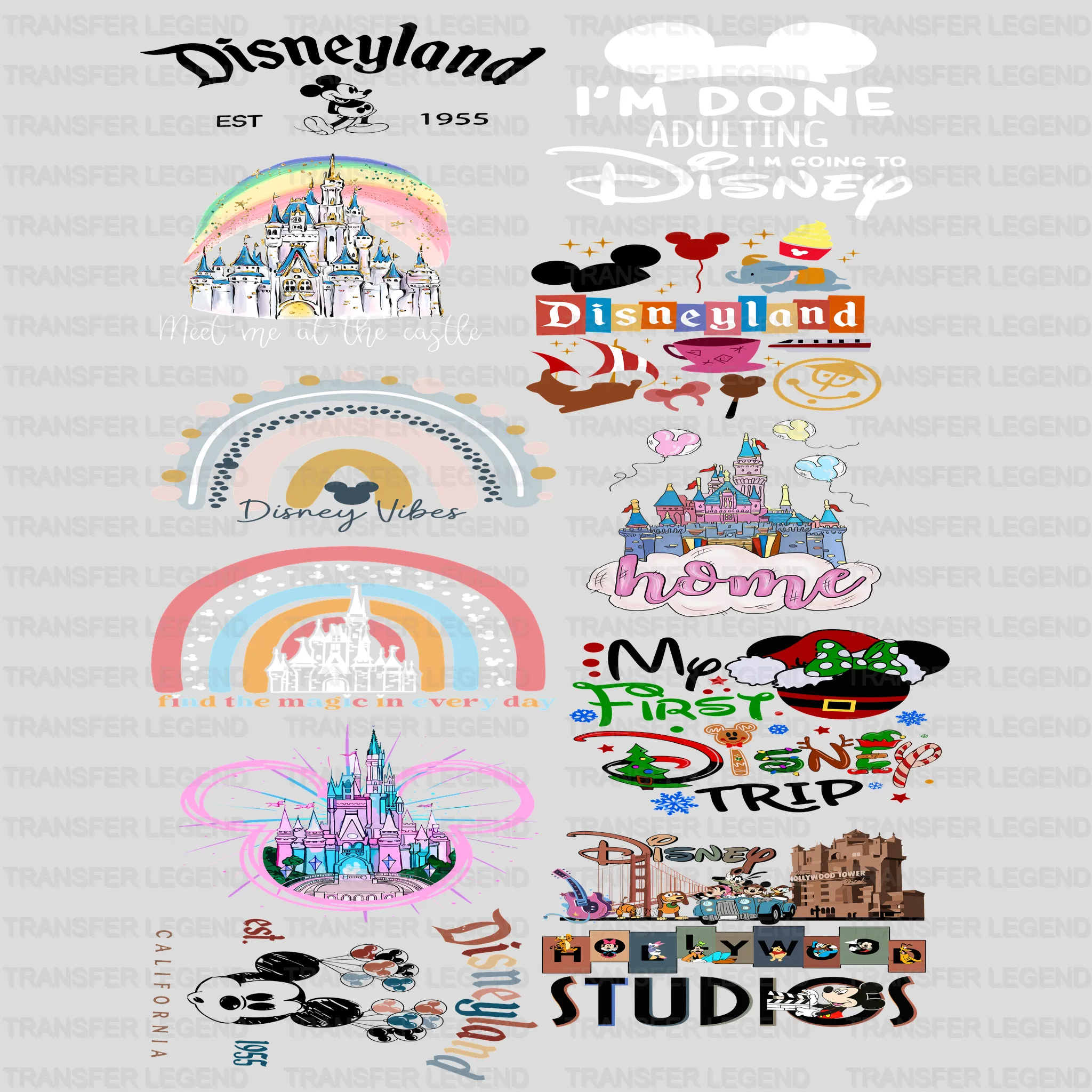 Cartoon Premade Gang sheet-22X60-Cartoon Trip Designs - transferlegend