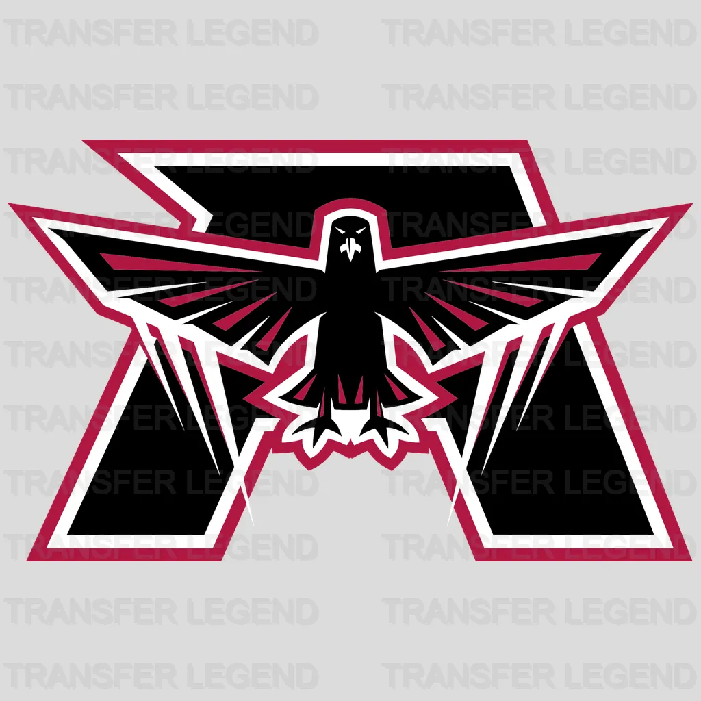 Atlanta Falcons Star Falcon Emblem NFL Design - DTF Heat Transfer