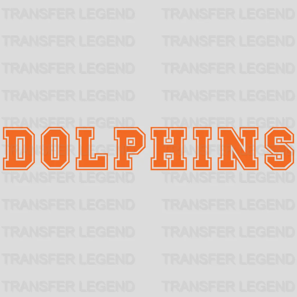 Miami Dolphins Block Wordmark NFL Design - DTF Heat Transfer