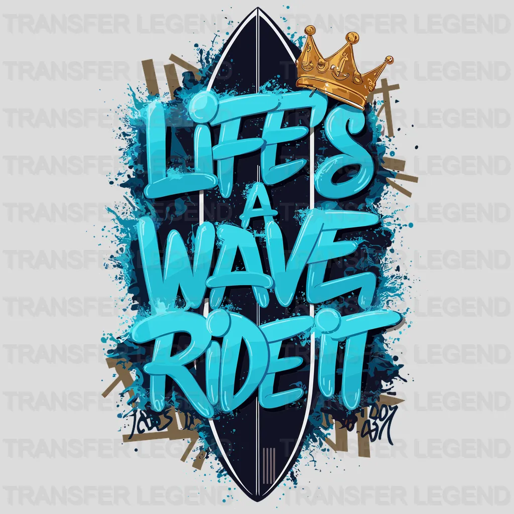 Ride It Surfing Design - DTF Heat Transfers - transferlegend