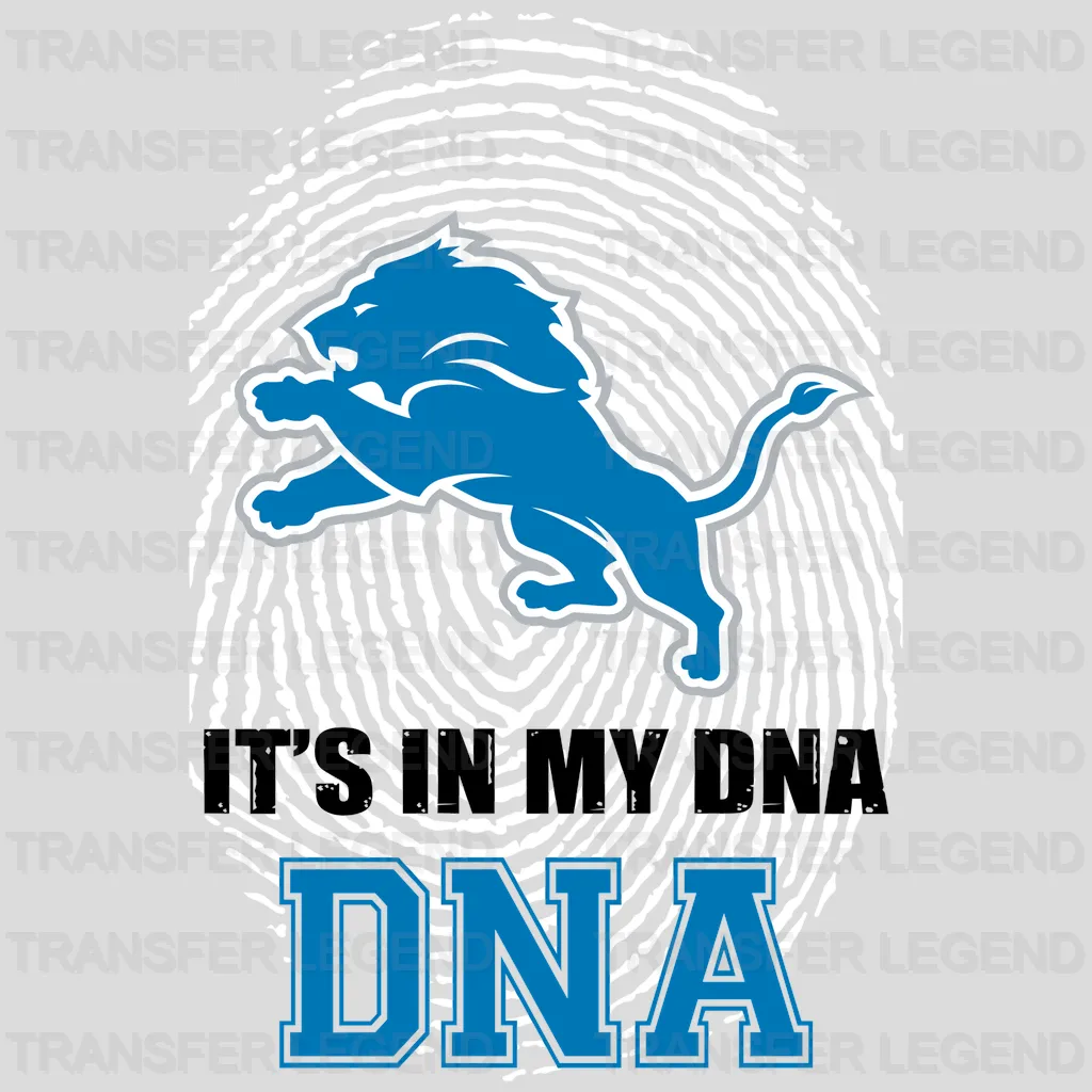 Detroit Lions Fan Girl Character Illustration NFL Design - DTF Heat Transfer