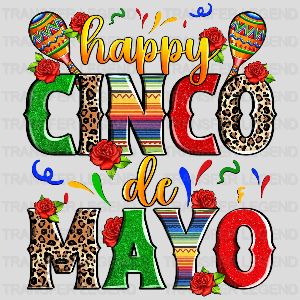 Happy Cinco De Mayo - Cinco De Mayo DTF heat transfer - transferlegend