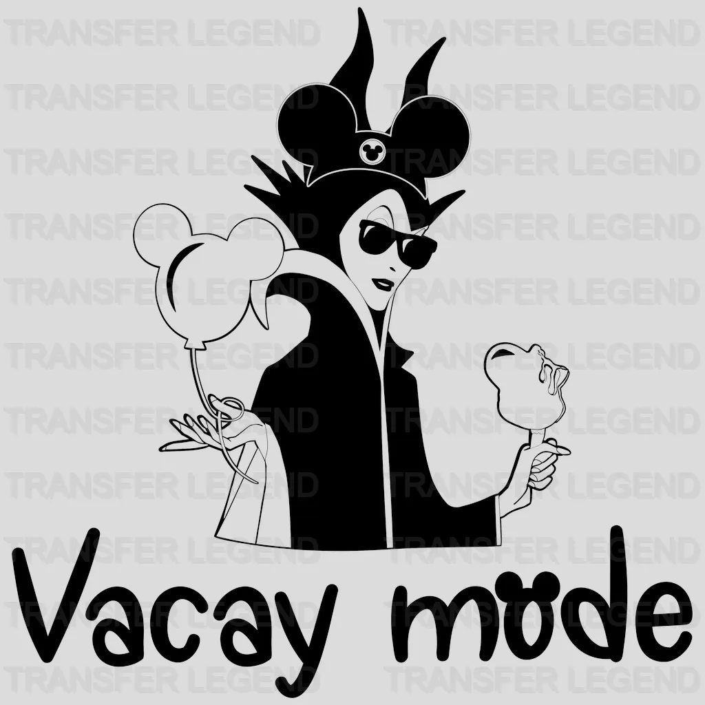 Maleficent Vacay Mode Design - DTF heat transfer - transferlegend