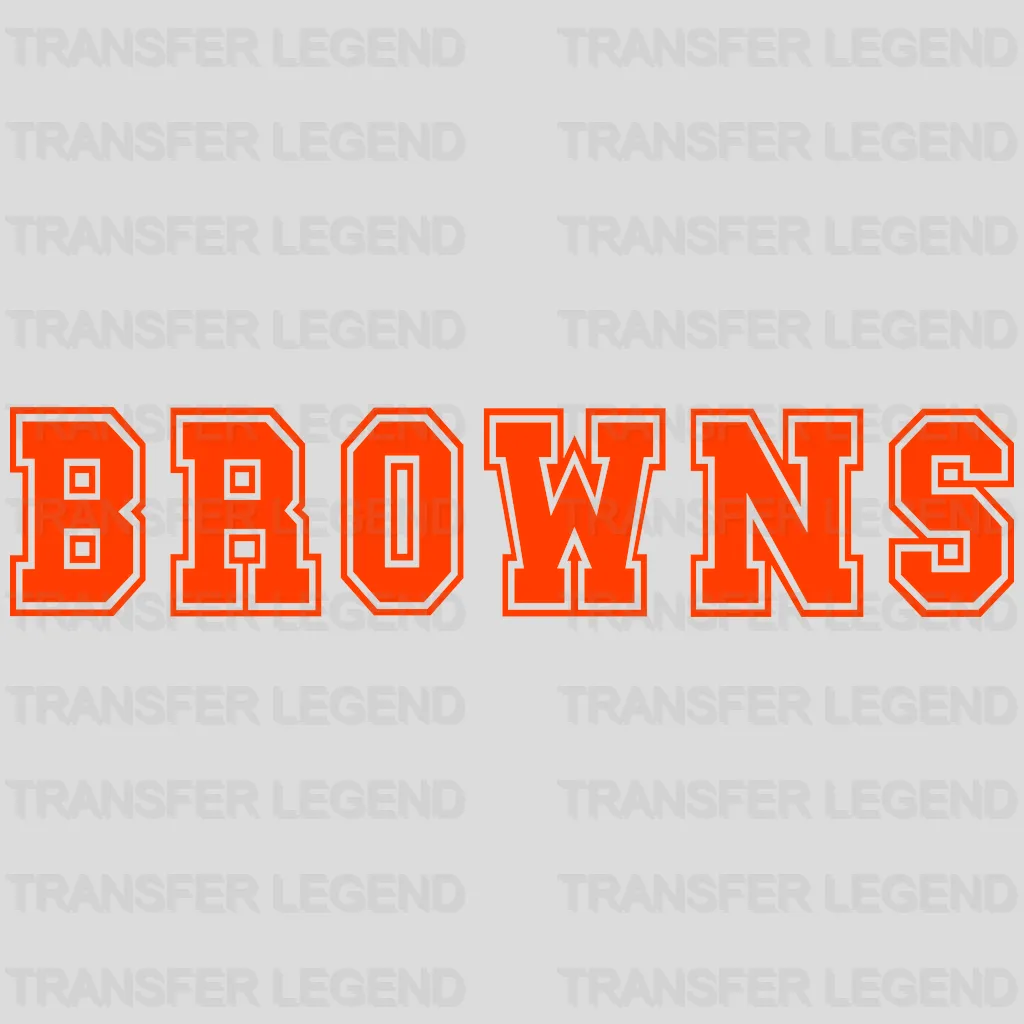 Cleveland Browns Fan Girl Character Illustration NFL Design - DTF Heat Transfer
