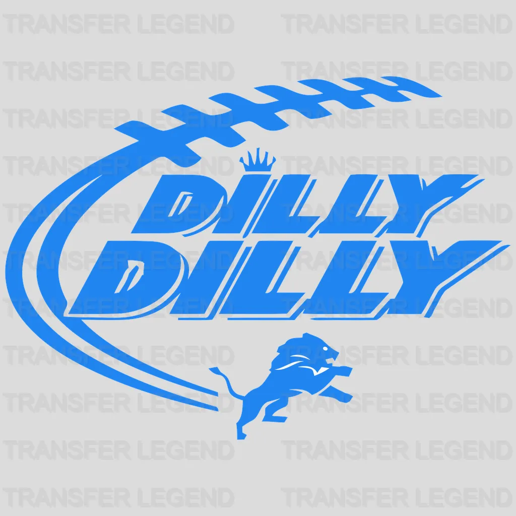 Detroit Lions Dilly Dilly Wordmark NFL Design - DTF Heat Transfer