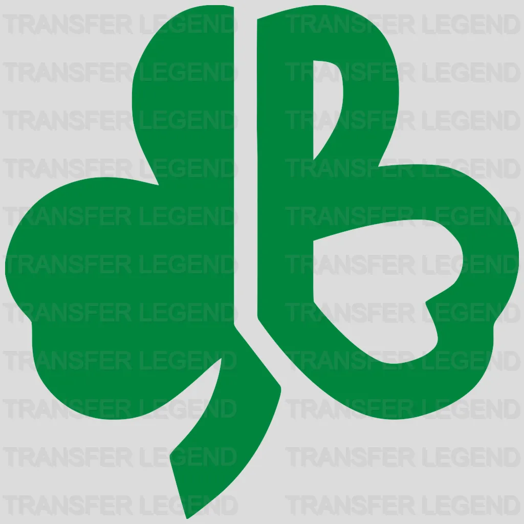 Boston Celtics “B” Shamrock Monogram (Alt) NBA Design - DTF Heat Transfer