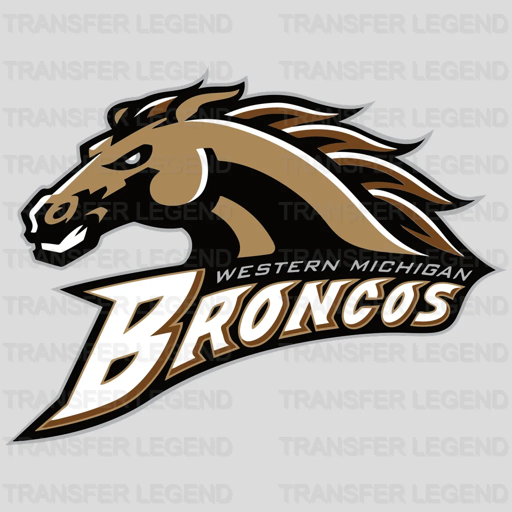 Denver Broncos Muscular Horse Mascot Illustration NFL Design - DTF Heat Transfer