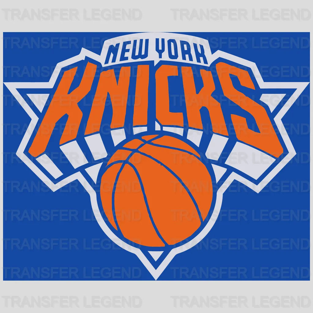 New York Knicks Shield Badge with Basketball NBA Design - DTF Heat Transfer
