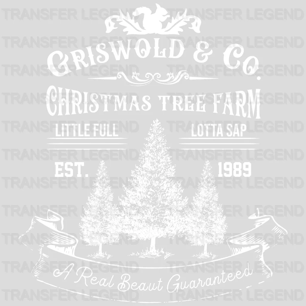 REAL BEAUTY TREE CO. Christmas Design - DTF heat transfer - transferlegend