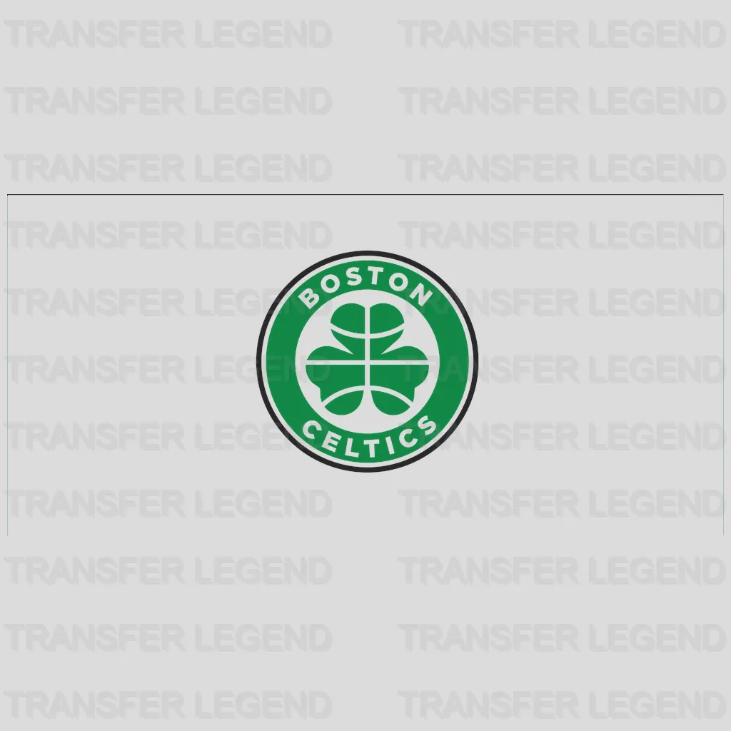 Boston Celtics Mini Round Badge (Center Medallion) NBA Design - DTF Heat Transfer