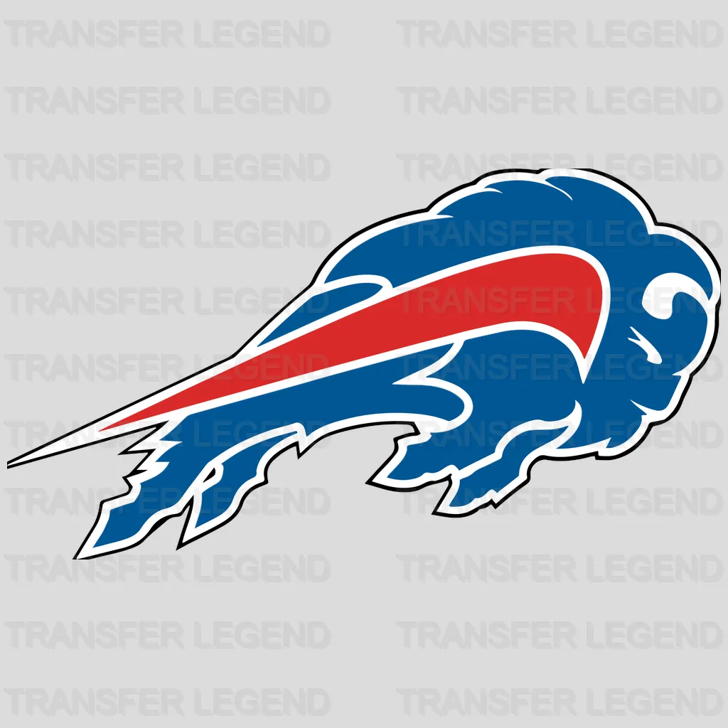 Buffalo Bills Flying Buffalo Head Logo NFL Design - DTF Heat Transfer