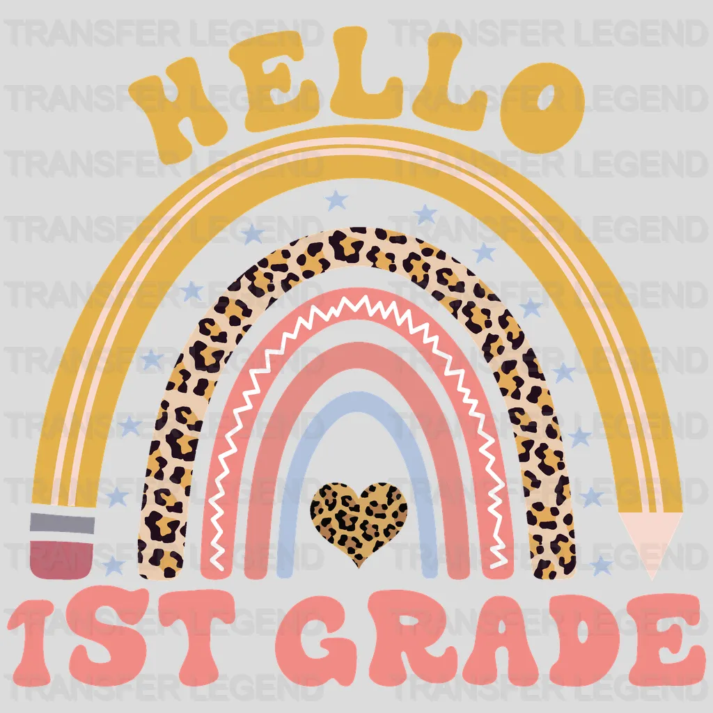 Hello 1st Grade - Back To School DTF Transfer - transferlegend