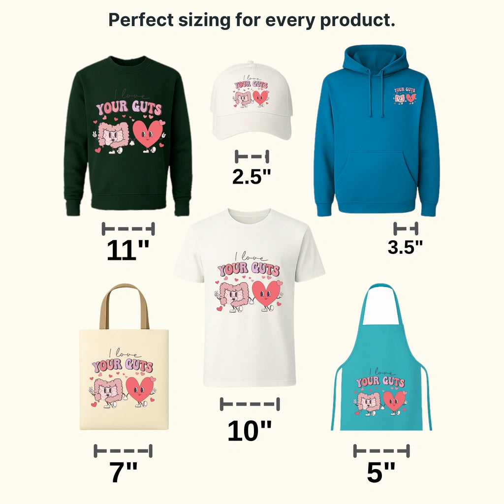 I Love Your Guts Valentine's Day Design - DTF heat transfer - transferlegend
