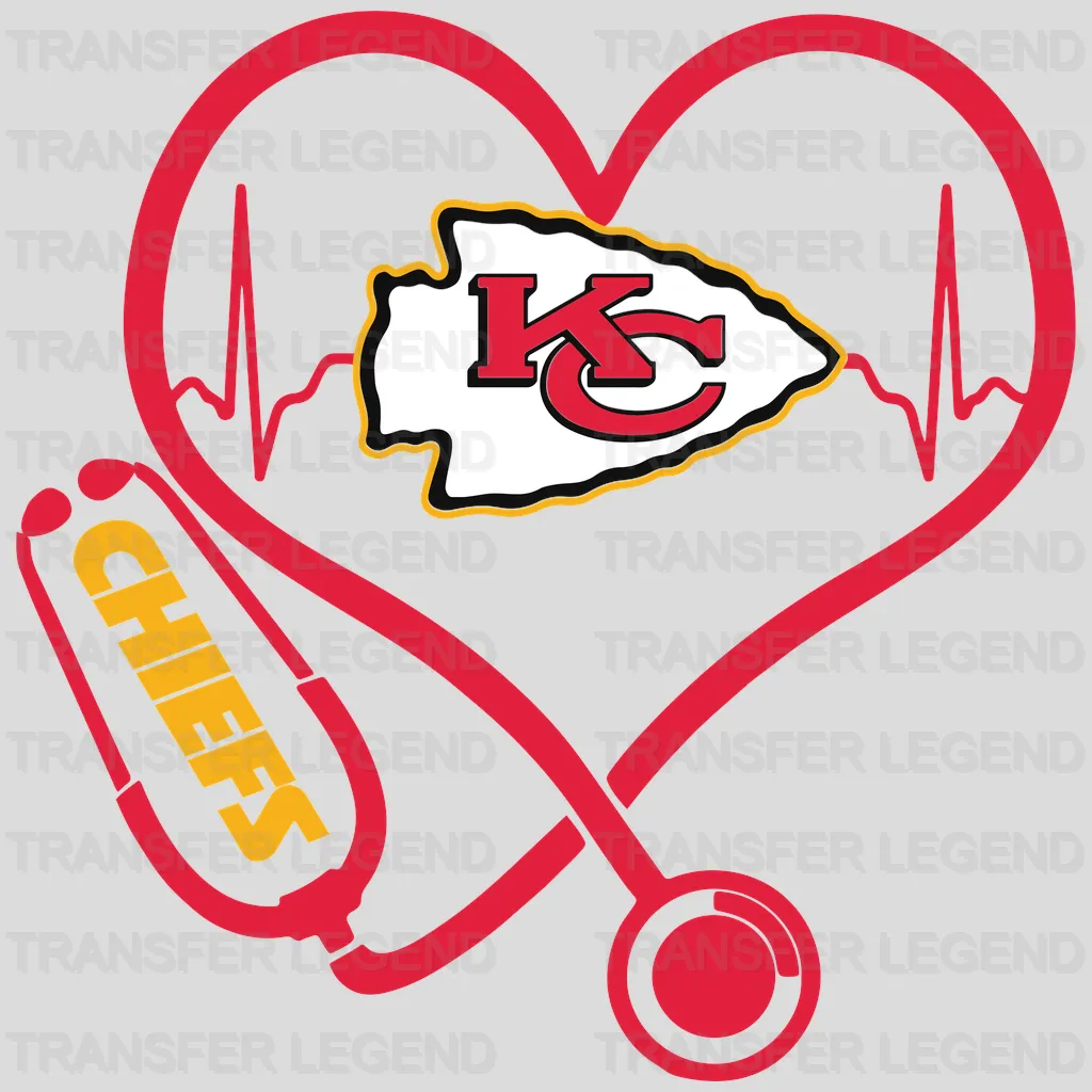 Kansas City Chiefs Text Wordmark NFL Design - DTF Heat Transfer