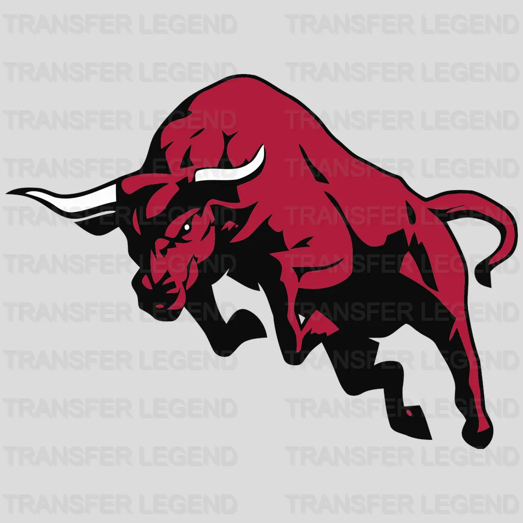 Chicago Bulls Charging Bull Silhouette NBA Design - DTF Heat Transfer