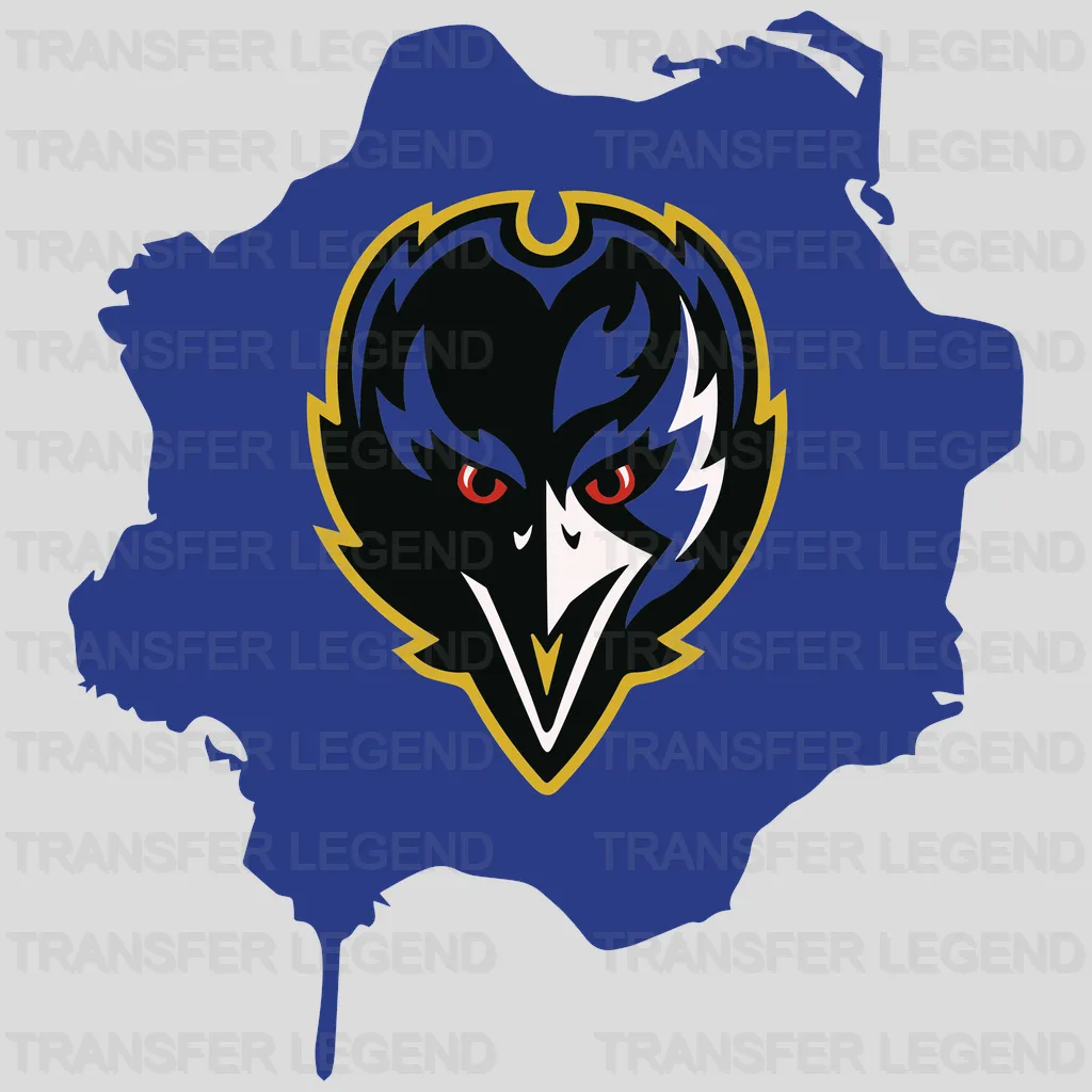 Baltimore Ravens Bird Head Silhouette Logo NFL Design - DTF Heat Transfer