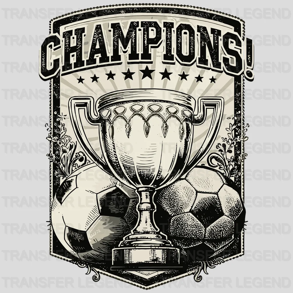Champions 5 Star Soccer Design - DTF Heat Transfers - transferlegend