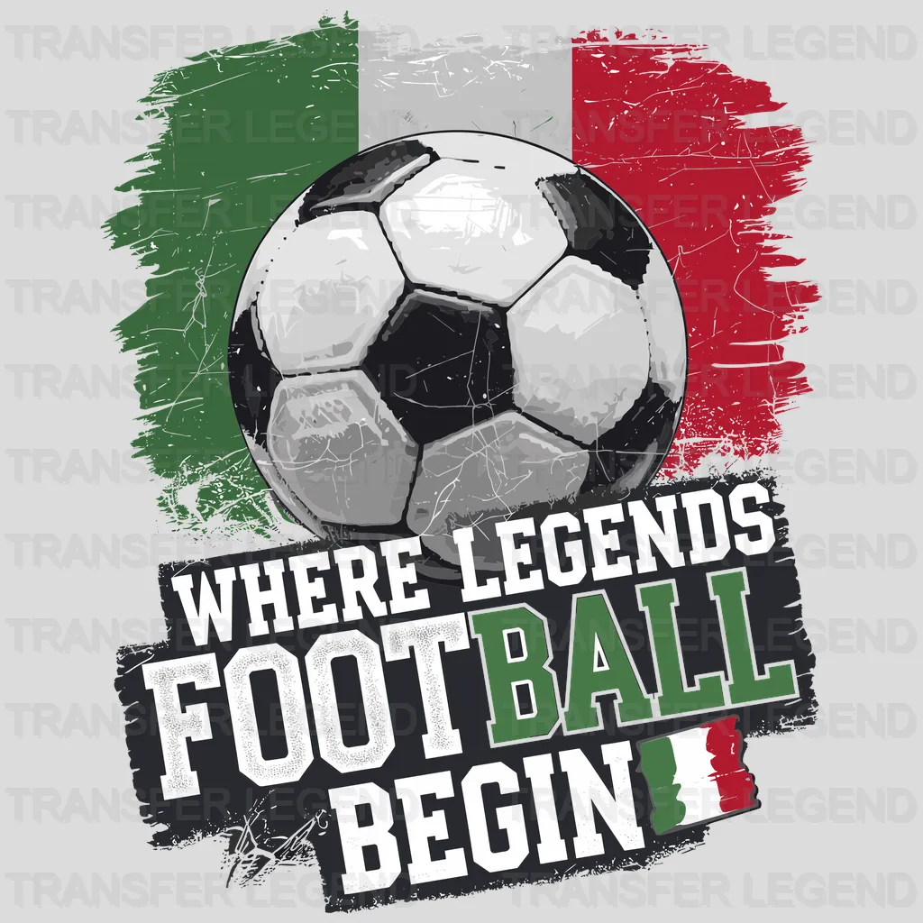 Italy Legends Soccer Design - DTF Heat Transfers - transferlegend