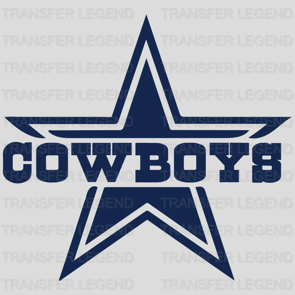 Dallas Cowboys Star Silhouette NFL Design - DTF Heat Transfer