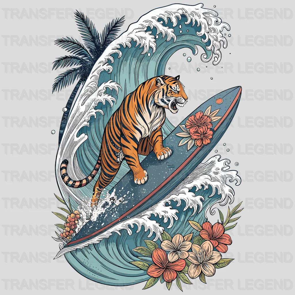 Panther Surf Surfing Design - DTF Heat Transfers - transferlegend