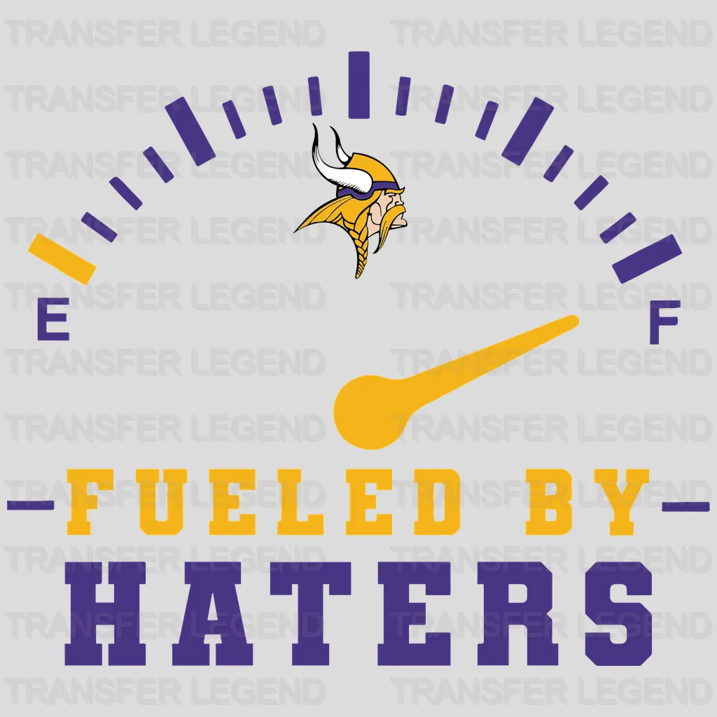 Minnesota Vikings "Fueled by Haters" Gauge Logo NFL Design - DTF Heat Transfer