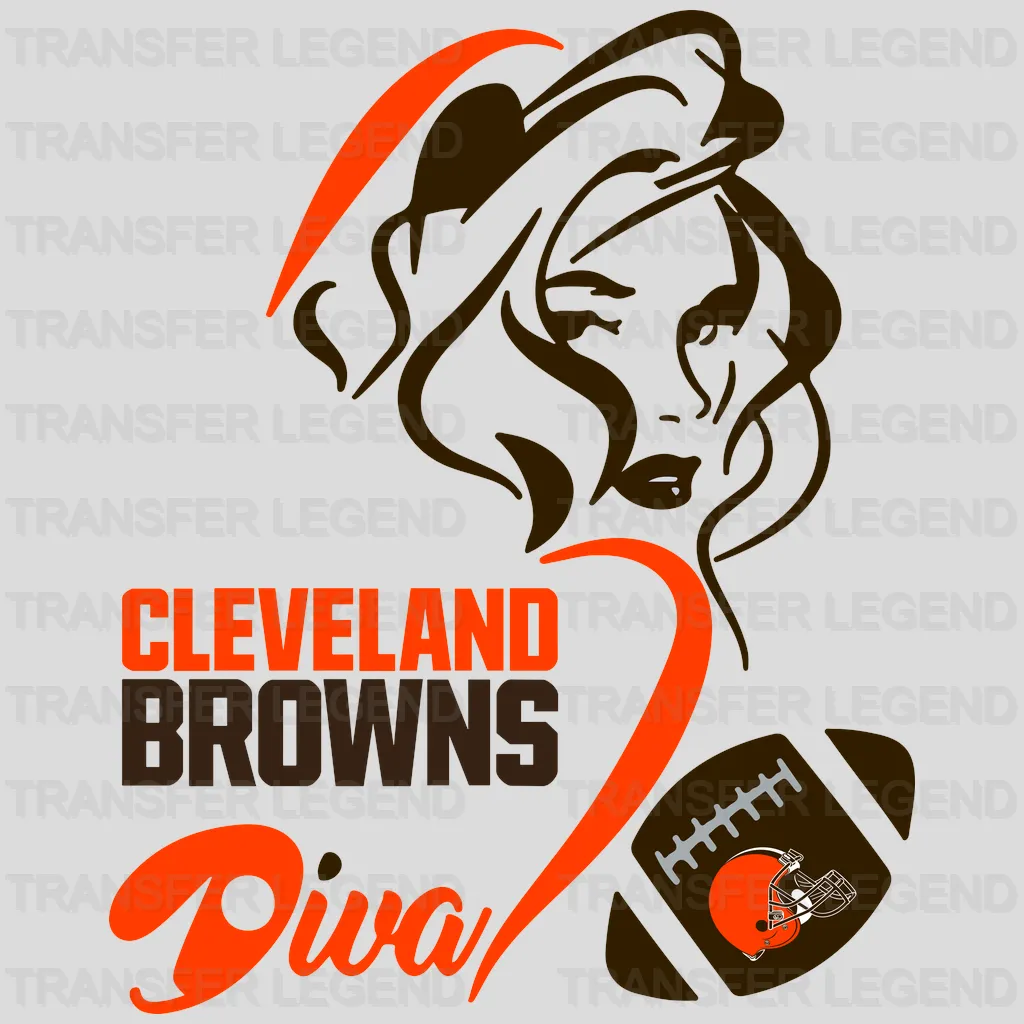 Cleveland Browns Dog Head Silhouette Emblem NFL Design - DTF Heat Transfer