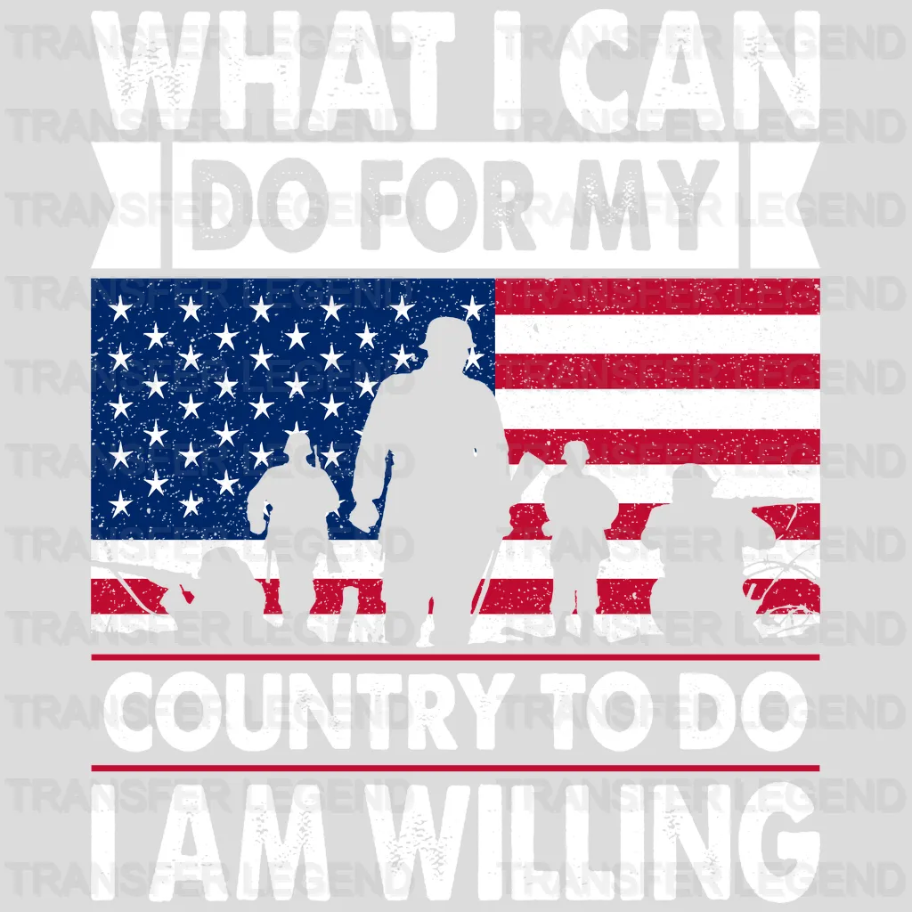 I Am Willing- Memorial Day DTF Transfer - transferlegend