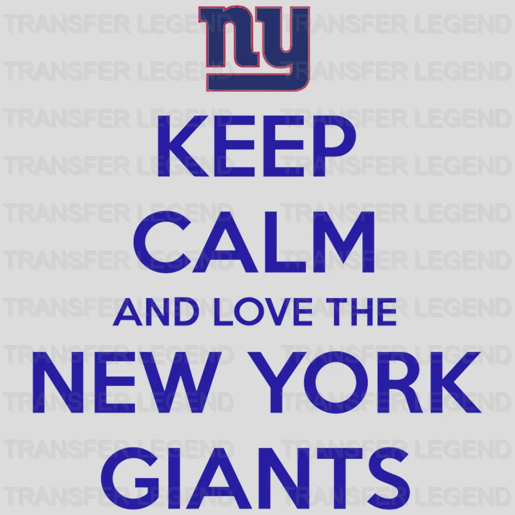 New York Giants block “LOVE” with circle logo, NFL design - DTF Heat Transfer