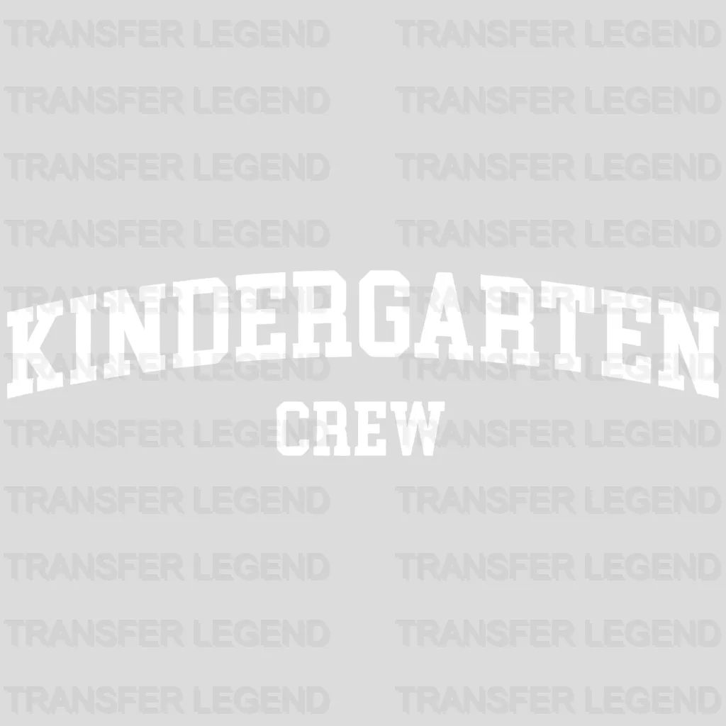 Kindergarten Crew 100 Days Of School Design - DTF heat transfer - transferlegend