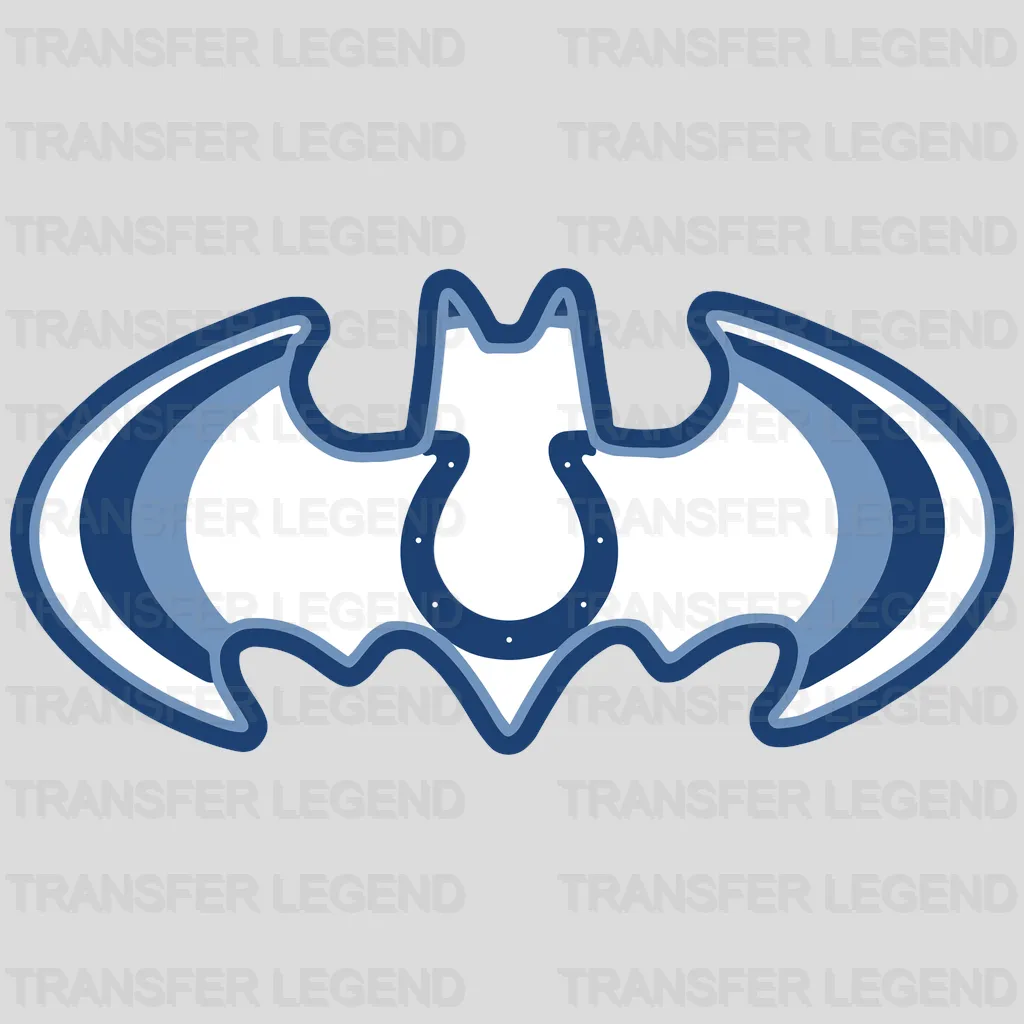 Indianapolis Colts Bat‑Style Horseshoe Logo NFL Design - DTF Heat Transfer