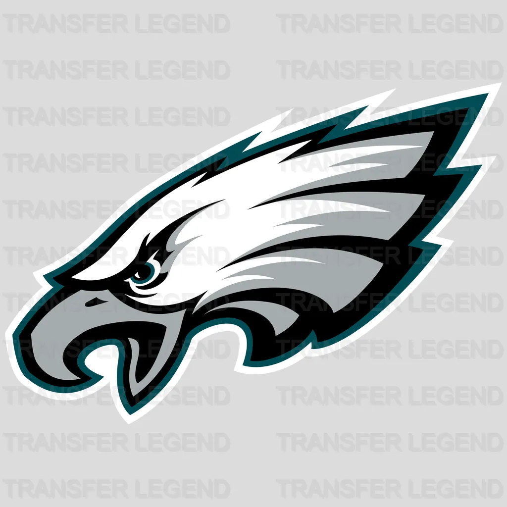 Philadelphia Eagles dynamic eagle head profile logo, NFL design - DTF Heat Transfer
