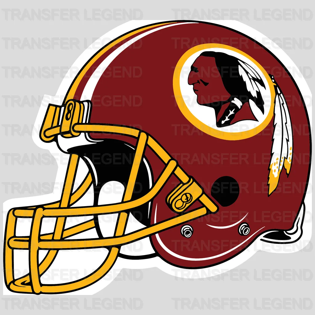 Washington Redskins Classic Helmet Profile NFL Design - DTF Heat Transfer